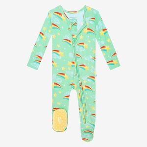 NWT Posh Peanut Fallon Footie Zippered One Piece Pajamas